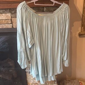 Sundance Light Blue Off-Shoulder Blouse